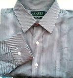 New- Lauren- Ralph Lauren Blue Pinstripe Shirt- Size (17 x 34/35)