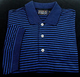 New- Como Sport by Cobra- Blue/Black Stripe Polo/ Golf Shirt- size XXL