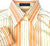 Women's Dolce and Gabbana- Orange/White Stripe Dress Blouse- size 40 (USA 6)