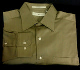 New- Joseph Abboud Brown Cotton Dress Shirt- Size (16.5 x 34/35)