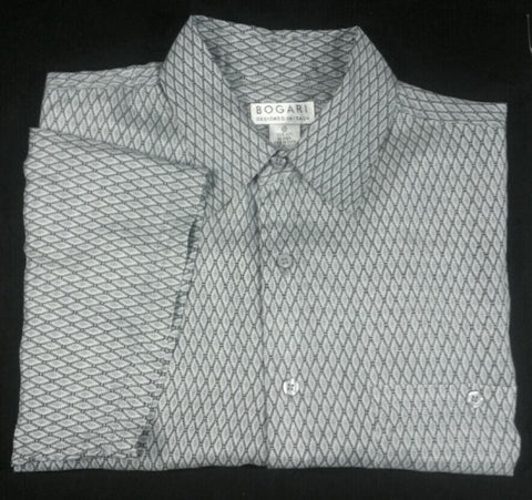 bogari dress shirt Bogari Blue Red Striped Long Sleeve Dress Shirt Men's 2XL 17 1/4-36 1/2 VGC