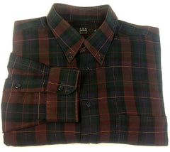 Ike Behar- Purple Plaid Fashion Shirt- Size XL