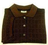 New- Women's Como Sport- Brown/Black Polo/ Golf Shirt- size S