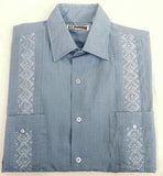 New- Hugo Valentino Blue Cubana Fashion Shirt- size L