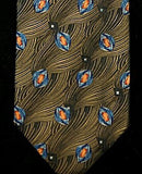 Robert Talbott 'Best of Class'- Silver Geometric Print Silk Tie (XL)