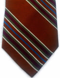 Jos.A.Bank Signature Collection- Brown Stripe Silk Tie