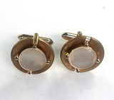 Vintage Ivory & Gold Cuff Links