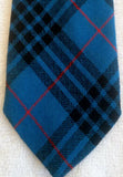 Vintage Blue Scottish Plaid Wool Tie
