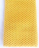 New- Calvin Klein Skinny Yellow Woven Cotton Tie