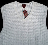 New- Tasso Elba Golf- Blue Cotton Cable Knit Sweater Vest- size M