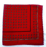 Red Paisley Italian Pocket Square