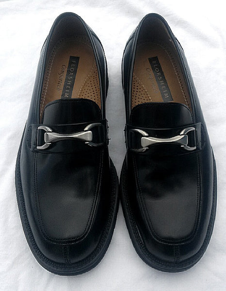 New- Florsheim Comfortech Black Horse-Bit Loafer Shoes- size  display picture 2