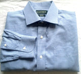 New- Lauren-Ralph Lauren Blue Check,Slim Fit,Dress Shirt- Size (16x32/33)