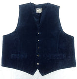 Vintage Property- Blue 100% Suede Leather Fashion Vest- size XL