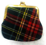 Vintage Tartan Plaid Coin Pouch
