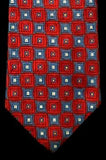Vintage Park Ave by Mayers Red Woven Silk Tie