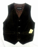 New- Wisons Leather Brown 100% Suede Leather Fashion Vest- size S