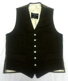 Vintage 'West of England Country Vesting' Moss Green Flannel Dress Vest- size S