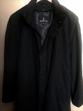 New- London Fog- All Seasons Black Hooded/Warmer Trench Coat- size 38R
