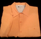 New- Bachrach Orange Silk & Cotton, SS Casual Fashion Shirt- size XL