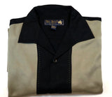 New- Nat Nast Black & Tan Silk Resort Shirt- size M