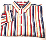 Windsor Lake- Multi Color Stripe-100% Cotton,BD Fashion Shirt- size L