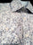 New- Thomas Dean Blue/White Floral Cotton Fashion Shirt- size M