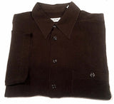 Pal Zileri of Italy- Brown Sheer Rayon Summer Fashion Shirt- size L