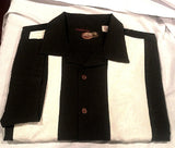 New- Caribbean-Grey/Ivory-Silk/Cotton Resort Camp Shirt- size XL