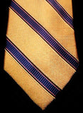 New- Jos.A.Bank Signature Series-Yellow Stripe Silk Tie