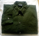 Versace Classic V2- Olive Green Embroidered BU Fashion Shirt- size M