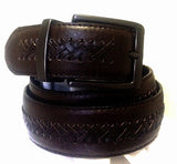 New- Black/Brown Reversible Leather Fashion Belt- size 34