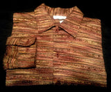 Pardazzio Uomo of Italy- Multi-Color Retro Microfiber Fashion Shirt- size L