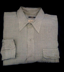 Joseph Abboud 'Sterling'- Heather Green/Tan Rayon Fashion Shirt- size XL