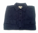 New- Lands End Blue Cotton Chamois Fashion Shirt- size M