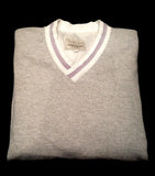 Straight Down Clothing Company-Gray V-Neck Down Filled Pullover- size XL