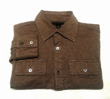New- Banana Republic Brown/Tan Woven Fashion Shirt- size S
