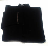 Vintage Horny Toad-Black Merino Wool Zip Front Cardigan Knit Sweater- size L