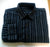 New- 7 Diamonds-Blue/Black Stripe Embroidered Fashion Shirt- size M
