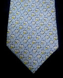 Southern Tide-'Guitar-Playing Skipjack' Blue Silk Tie