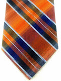 Hathaway- Orange/Blue 100% Silk Hand-Made Woven Tie