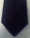 Vintage Savile Row-Blue/Red Mini Check Silk Tie