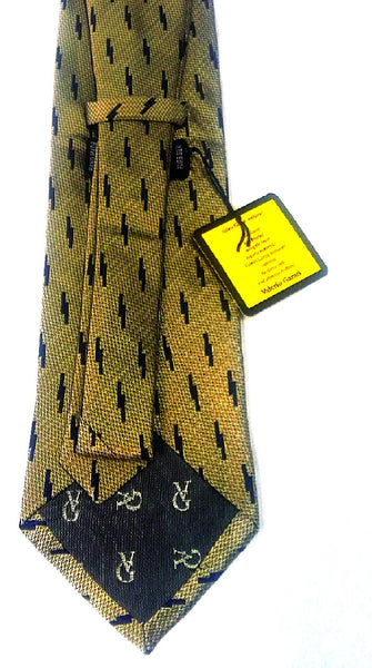 New- Valerio Garati- Gold Geometric Hand-Made Silk Tie – Mentauge