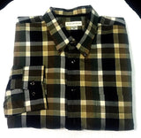 New- Cutter & Buck- Brown/Olive Plaid 100% Cotton BD Fashion Shirt- size 2XT/TGL