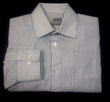 New- Joe-Joseph Abboud- White/Gray Stripe, Slim-Fit Dress Shirt- size 15.5x32/33