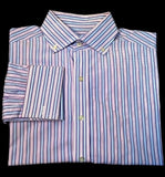 Sean John- Blue/Purple Stripe, FC-BD Dress Shirt- size L (16x34/35)