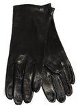 New- Women's Weikert of Germany-Black 100% Leather Fashion Gloves- size 7.5