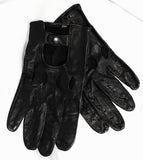Vintage Gates- Black Leather Professional Driving Gloves- size L