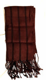 New- Brown Stripe 100% Cashmere Fashion Scarf
