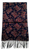New- Navy Blue Paisley 'Cashmink' Winter Fashion Scarf